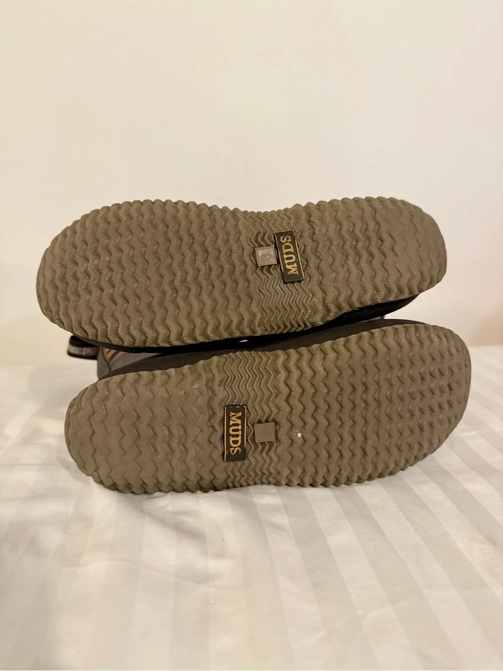Kids' Brown Flag-Pattern Rain & Snow Boots